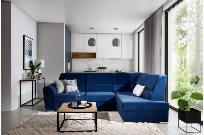 Vuodesohva avopäädyllä Keith 3:n ist - Tummansininen - Huonekalut - Sohva - Vuodesohva