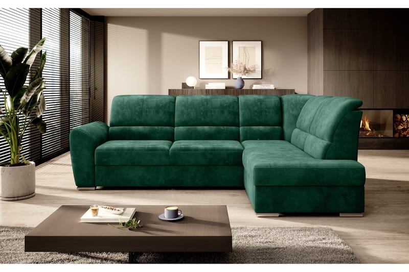 Vuodesohva avopäädyllä Keith 3:n ist - Tummanvihreä - Huonekalut - Sohva - Vuodesohva