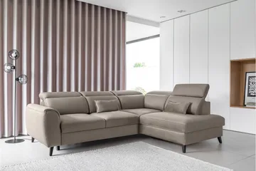 Vuodesohva avopäädyllä Yasmine 3:n ist - Beige - Huonekalut - Sohva - Vuodesohva