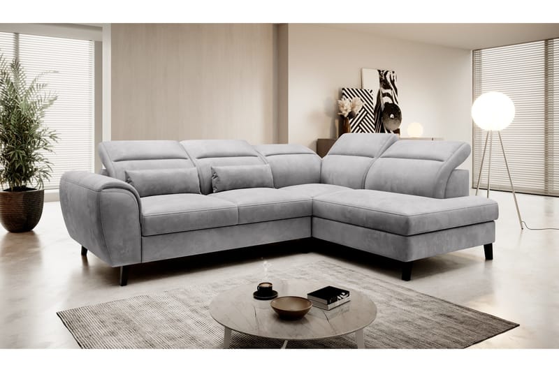 Vuodesohva avopäädyllä Yasmine 3:n ist - Harmaa - Huonekalut - Sohva - Vuodesohva