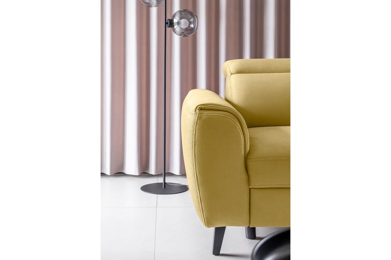 Vuodesohva avopäädyllä Yasmine 3:n ist - Keltainen - Huonekalut - Sohva - Vuodesohva