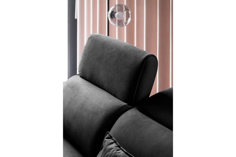 Vuodesohva avopäädyllä Yasmine 3:n ist - Musta - Huonekalut - Sohva - Vuodesohva