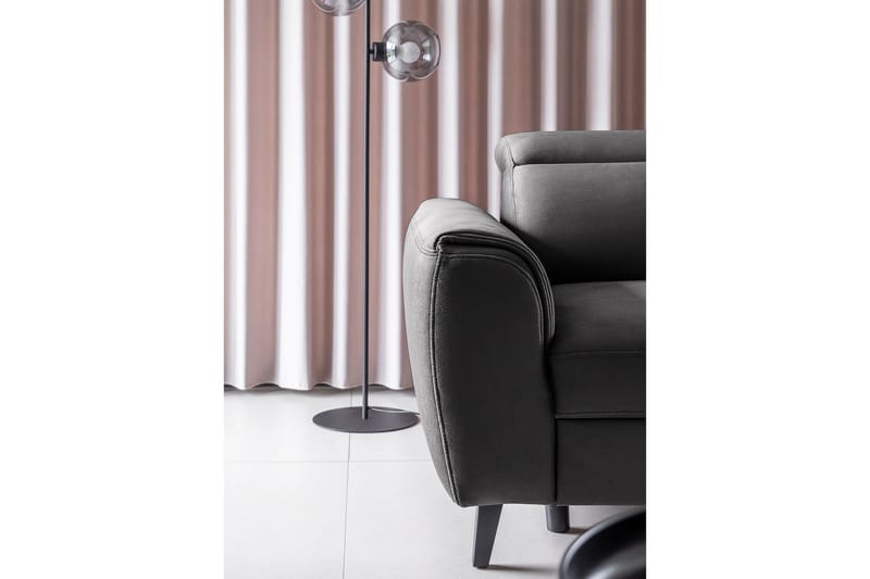 Vuodesohva avopäädyllä Yasmine 3:n ist - Tummanharmaa - Huonekalut - Sohva - Vuodesohva