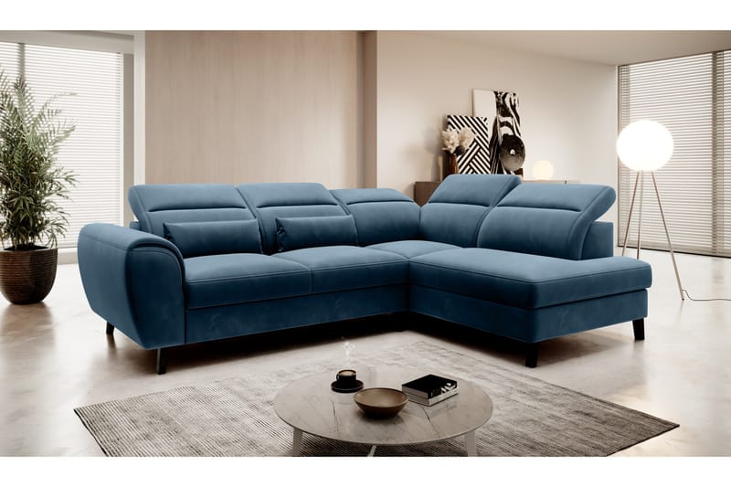 Vuodesohva avopäädyllä Yasmine 3:n ist - Tummansininen - Huonekalut - Sohva - Vuodesohva