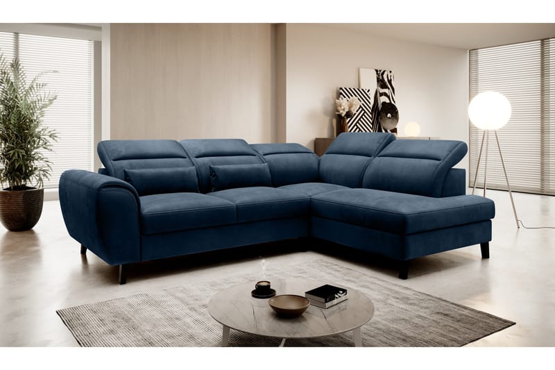 Vuodesohva avopäädyllä Yasmine 3:n ist - Tummansininen - Huonekalut - Sohva - Vuodesohva