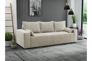 Vuodesohva - Beige - Huonekalut - Sohva - Vuodesohva - 3 istuttava vuodesohva