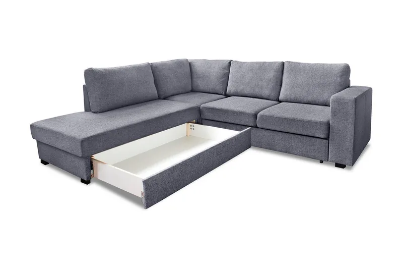 Vuodesohva Carosello 3:n ist avopäädyllä Vasen - Vaaleanharmaa - Huonekalut - Sohva - Vuodesohva