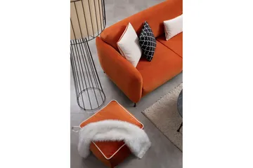 Vuodesohva Daquawn Divaanilla Oikea - Oranssi - Huonekalut - Sohva - Vuodesohva