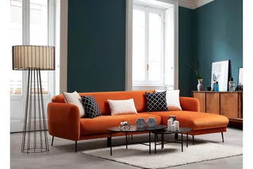 Vuodesohva Daquawn Divaanilla Oikea - Oranssi - Huonekalut - Sohva - Vuodesohva