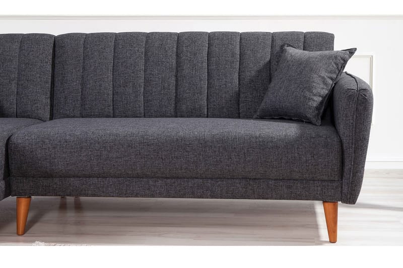 Vuodesohva Divaanilla Banize Vasen - Tummanharmaa/Luonnonväri - Huonekalut - Sohva - Vuodesohva