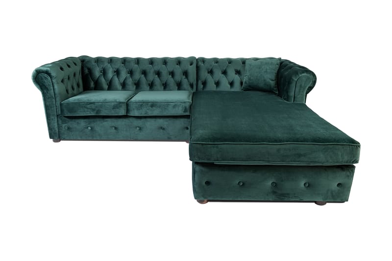 Vuodesohva divaanilla Chesterfield Kristina - Tummanvihreä - Huonekalut - Sohva - Vuodesohva