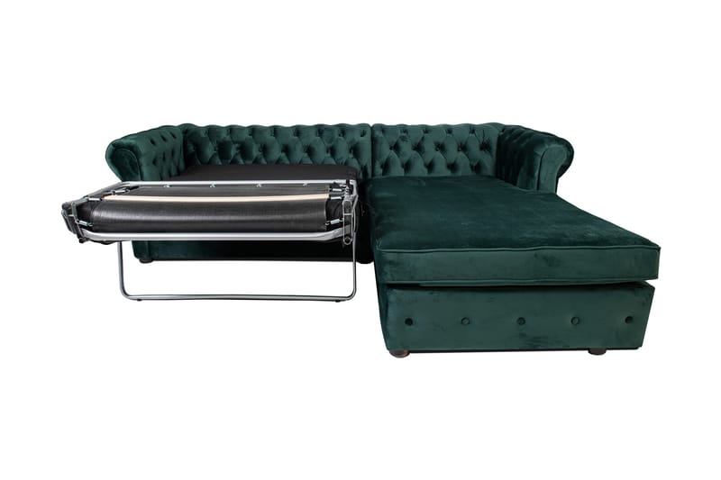 Vuodesohva divaanilla Chesterfield Kristina - Tummanvihreä - Huonekalut - Sohva - Vuodesohva