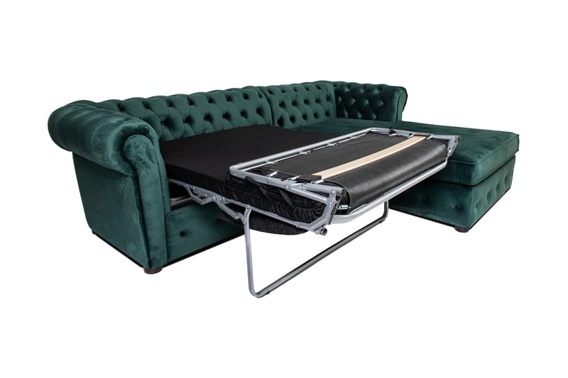 Vuodesohva divaanilla Chesterfield Kristina - Tummanvihreä - Huonekalut - Sohva - Vuodesohva