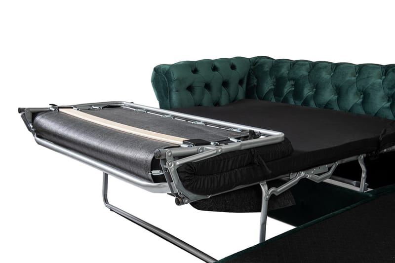 Vuodesohva divaanilla Chesterfield Kristina - Tummanvihreä - Huonekalut - Sohva - Vuodesohva