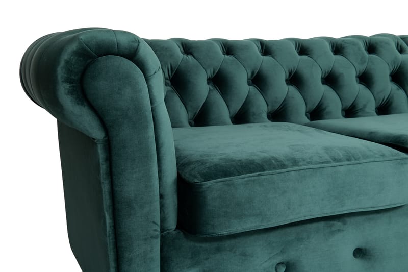 Vuodesohva divaanilla Chesterfield Kristina - Tummanvihreä - Huonekalut - Sohva - Vuodesohva