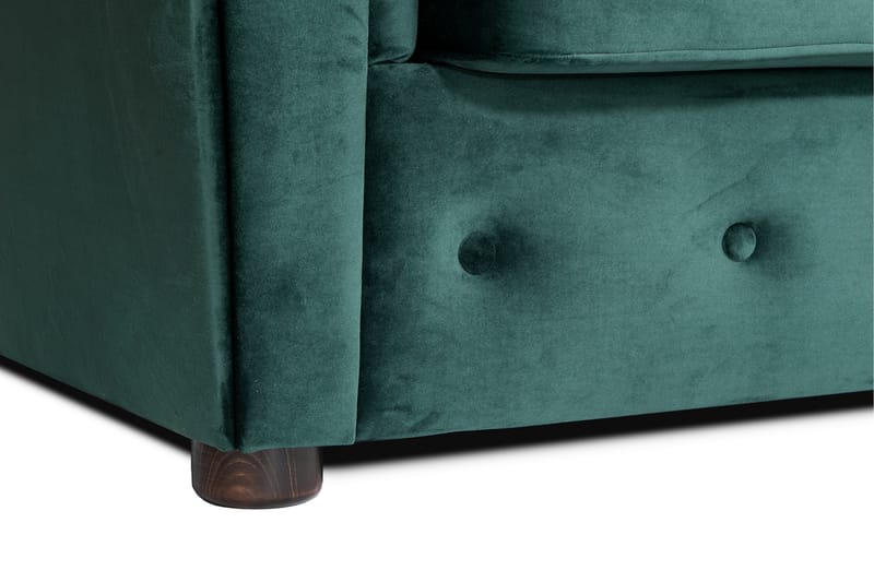 Vuodesohva divaanilla Chesterfield Kristina - Tummanvihreä - Vuodesohva - Divaanivuodesohva