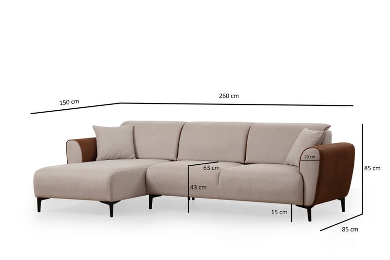 Vuodesohva Divaanilla Demeden - Beige - Huonekalut - Sohva - Vuodesohva