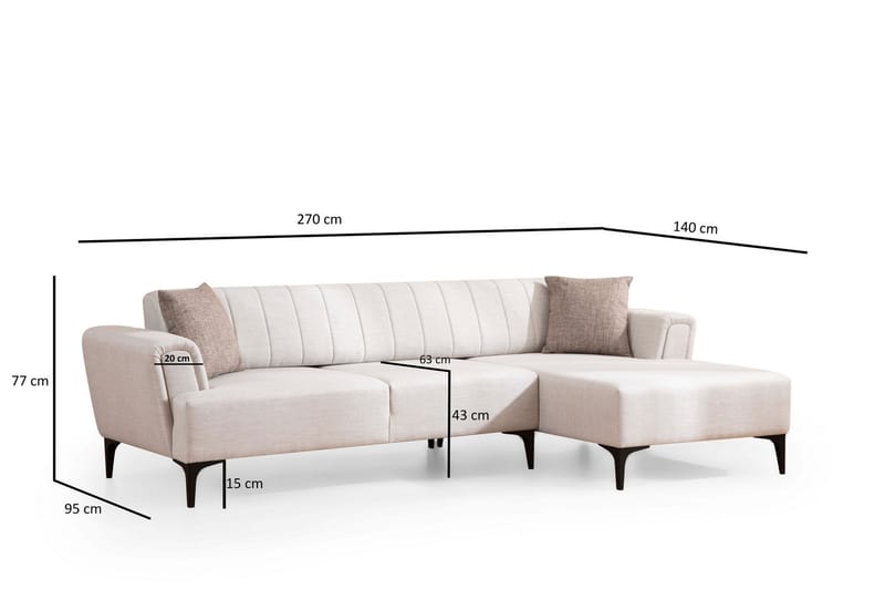 Vuodesohva Divaanilla Hamlets - Beige - Huonekalut - Sohva - Vuodesohva