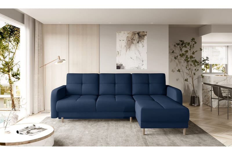 Vuodesohva divaanilla Hatwall säilytyksellä 3:n ist - Tummansininen - Huonekalut - Sohva - Vuodesohva