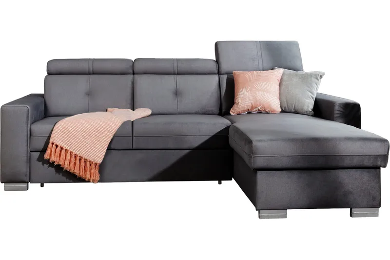 Vuodesohva divaanilla Hazara säilytyksellä 3:n ist - Harmaa - Huonekalut - Sohva - Vuodesohva