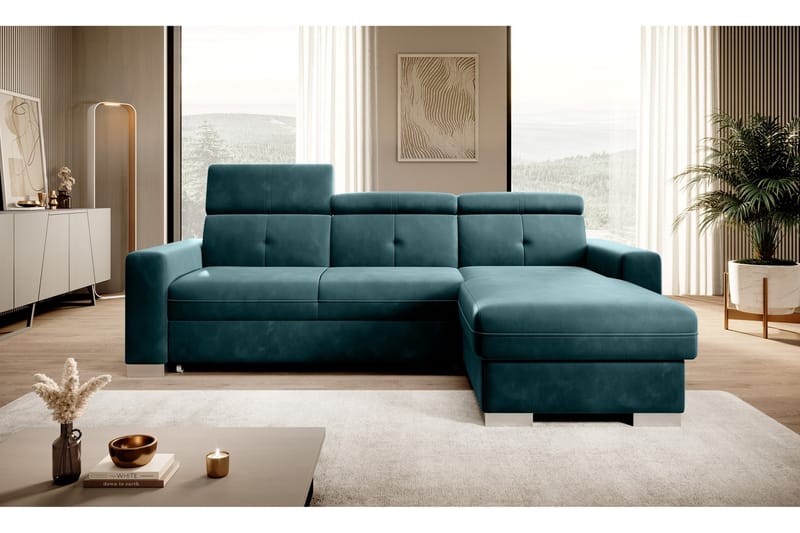 Vuodesohva divaanilla Hazara säilytyksellä 3:n ist - Tummanvihreä - Huonekalut - Sohva - Vuodesohva