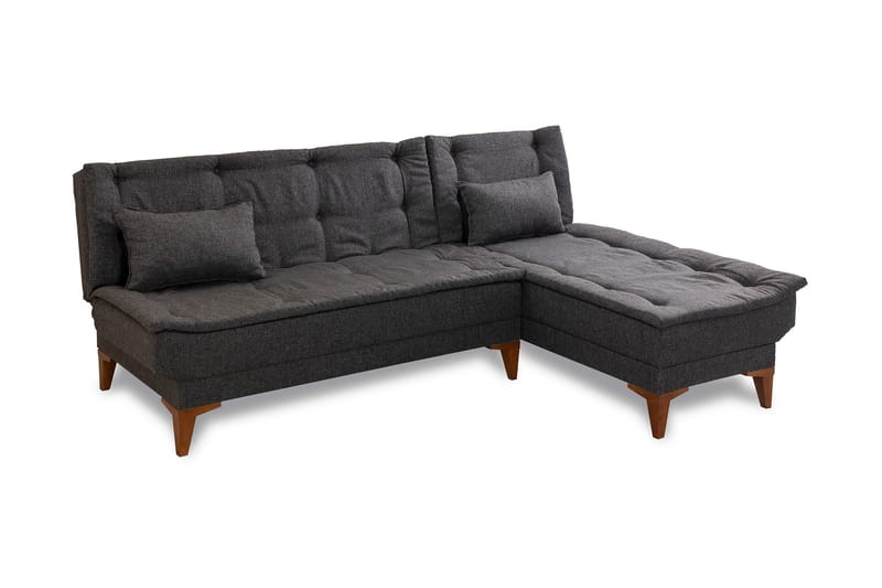 Vuodesohva divaanilla Longburn 4:n ist 107x205 - Antrasiitti - Huonekalut - Sohva - Vuodesohva