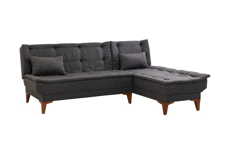 Vuodesohva divaanilla Longburn 4:n ist 107x205 - Antrasiitti - Huonekalut - Sohva - Vuodesohva