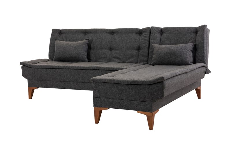 Vuodesohva divaanilla Longburn 4:n ist 107x205 - Antrasiitti - Huonekalut - Sohva - Vuodesohva