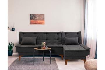 Vuodesohva divaanilla Longburn 4:n ist 107x205 - Antrasiitti - Huonekalut - Sohva - Vuodesohva