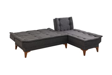 Vuodesohva divaanilla Longburn 4:n ist 107x205 - Antrasiitti - Huonekalut - Sohva - Vuodesohva