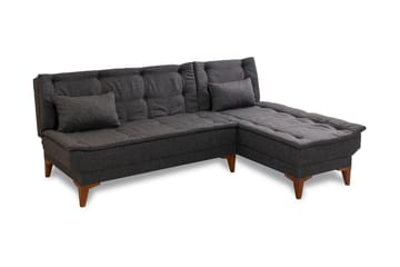 Vuodesohva divaanilla Longburn 4:n ist 107x205 - Antrasiitti - Huonekalut - Sohva - Vuodesohva