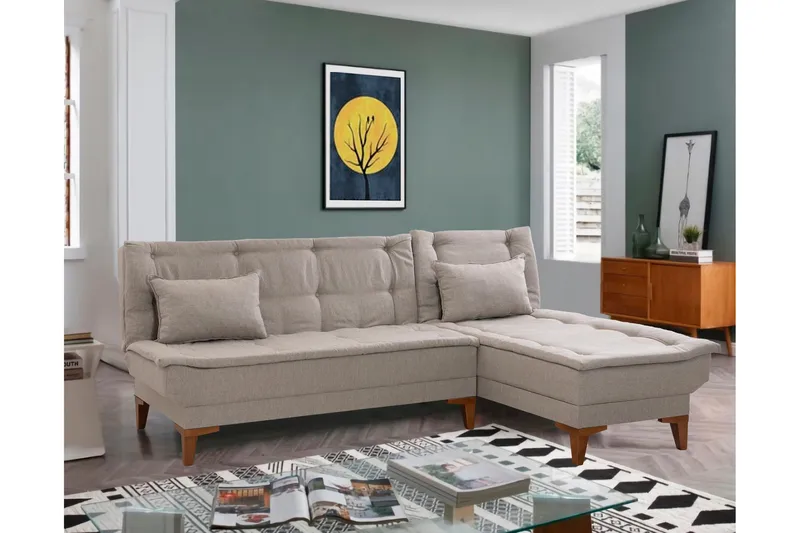 Vuodesohva divaanilla Longburn 4:n ist 107x205 - Kerma - Huonekalut - Sohva - Vuodesohva