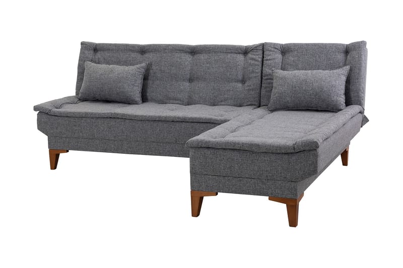 Vuodesohva divaanilla Longburn 4:n ist 107x205 - Tummanharmaa - Huonekalut - Sohva - Vuodesohva
