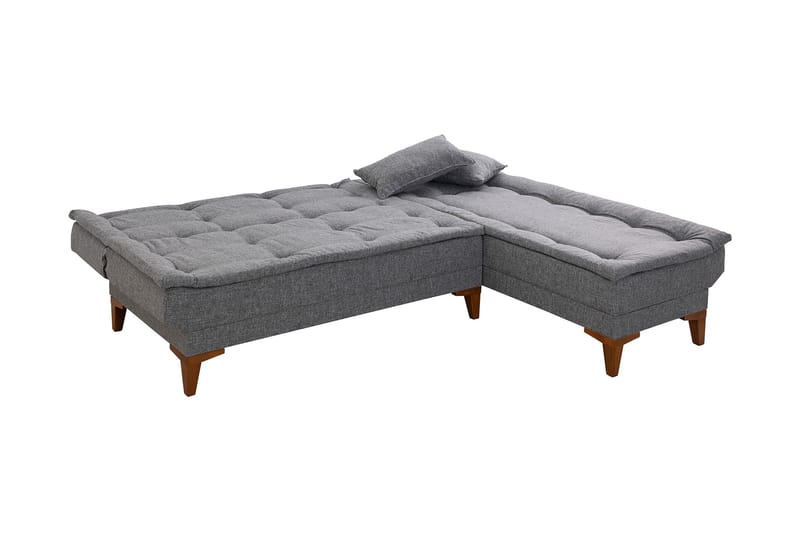 Vuodesohva divaanilla Longburn 4:n ist 107x205 - Tummanharmaa - Huonekalut - Sohva - Vuodesohva