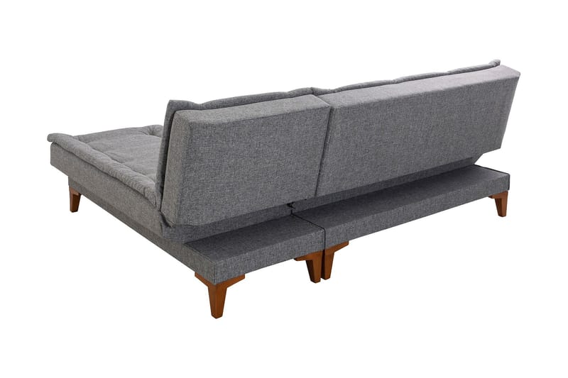 Vuodesohva divaanilla Longburn 4:n ist 107x205 - Tummanharmaa - Huonekalut - Sohva - Vuodesohva