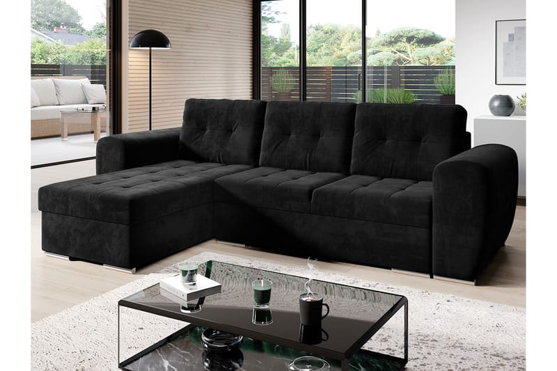 Vuodesohva Divaanilla - Musta - Huonekalut - Sohva - Vuodesohva