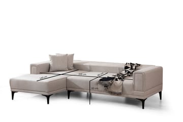 Vuodesohva Divaanilla Naoko - Beige - Huonekalut - Sohva - Vuodesohva