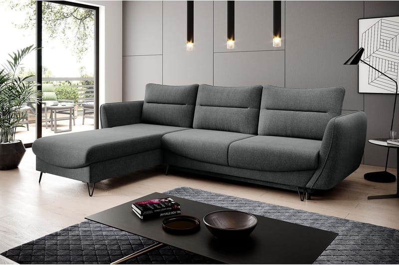 Vuodesohva divaanilla Swentzel Säilytyksellä - Harmaa - Huonekalut - Sohva - Vuodesohva