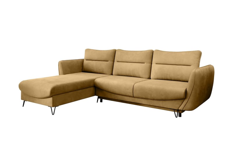 Vuodesohva divaanilla Swentzel Säilytyksellä - Keltainen - Huonekalut - Sohva - Vuodesohva