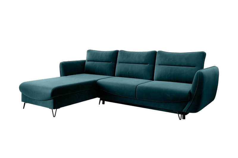Vuodesohva divaanilla Swentzel Säilytyksellä - Sininen/Vihreä - Huonekalut - Sohva - Vuodesohva