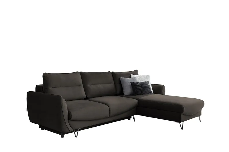 Vuodesohva divaanilla Swentzel Säilytyksellä, Tummanruskea