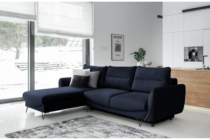 Vuodesohva divaanilla Swentzel Säilytyksellä - Tummansininen - Huonekalut - Sohva - Vuodesohva