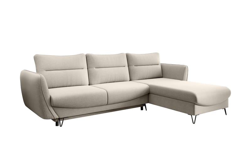 Vuodesohva divaanilla Swentzel Säilytyksellä - Valkoinen/Beige - Huonekalut - Sohva - Vuodesohva
