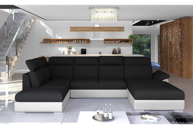 Vuodesohva Emeria tupladivaanilla, Musta/Valkoinen