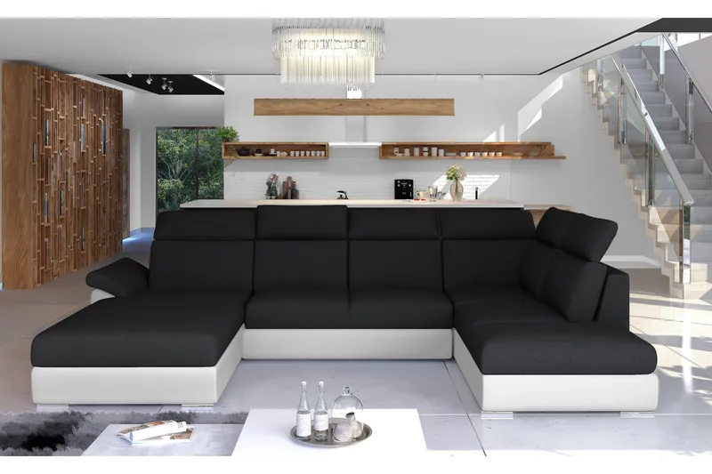 Vuodesohva Emeria tupladivaanilla, Musta/Valkoinen