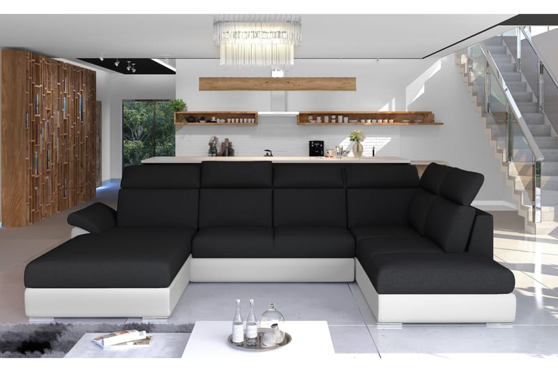 Vuodesohva Emeria tupladivaanilla, Musta/Valkoinen