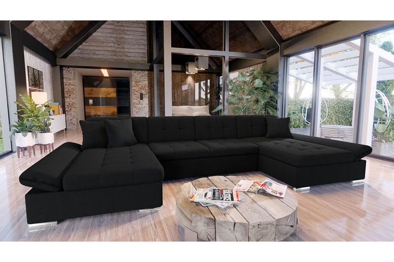 Vuodesohva Eyman - Musta - Huonekalut - Sohva - Vuodesohva