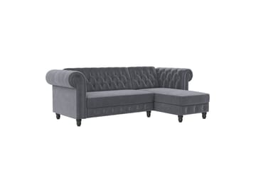 Vuodesohva Felix 241x154x83 cm, Antrasiitti, Sametti