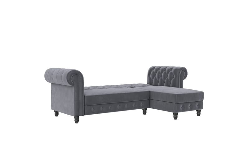 Vuodesohva Felix 241x154x83 cm, Antrasiitti, Sametti - 241x154x83 cm, Antrasiitti, Sametti - Huonekalut - Sohva - Vuodesohva