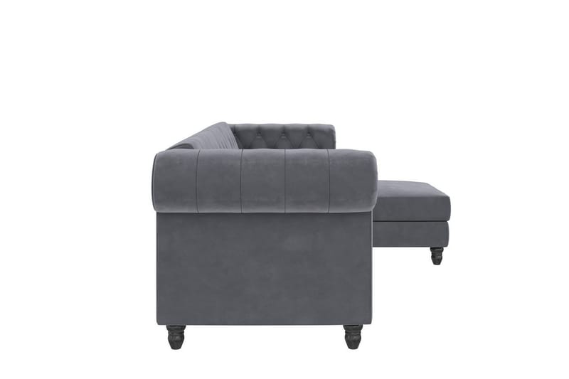Vuodesohva Felix 241x154x83 cm, Antrasiitti, Sametti - 241x154x83 cm, Antrasiitti, Sametti - Huonekalut - Sohva - Vuodesohva